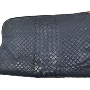 Bottega Veneta Intrecciato Blue Leather Clutch
